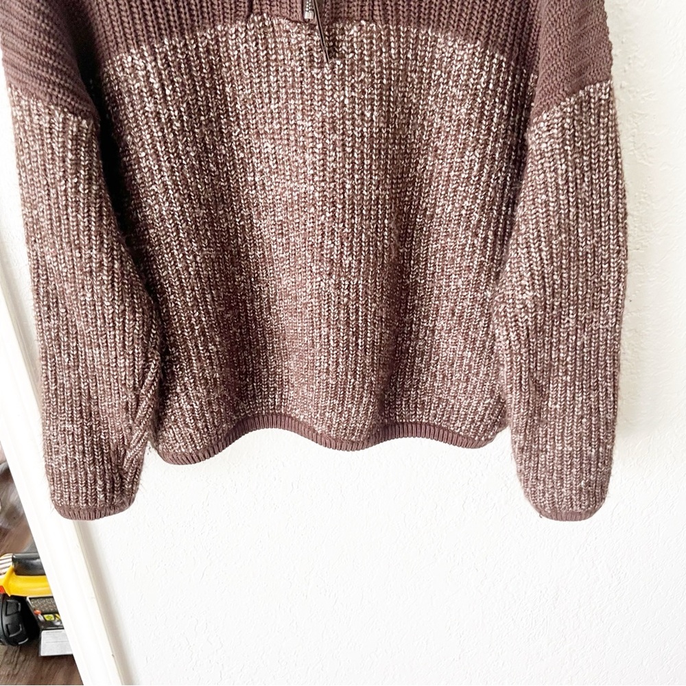 Varley Sweater Women's XS Willard Half Zip Coffee Bean Pullover Wool Blend - Picture 4 of 10